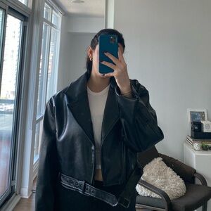 Lioness Faux leather moto jacket